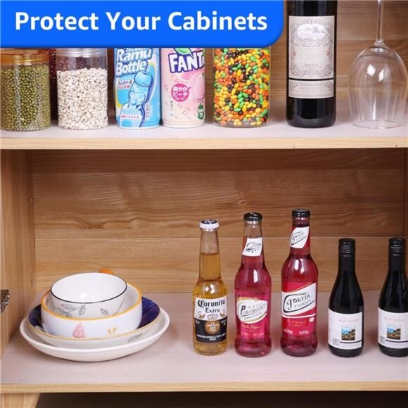 Shelf Liners 11 inch Wide, Clear Easy to Cut Drawer Liners, Pre-CutSize 11 x 360 - Picture 2 of 7